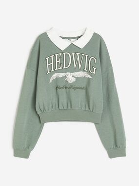 Harry Potter x H&M Hedwig Collared Long Sleeve Top Girls Size 12-14